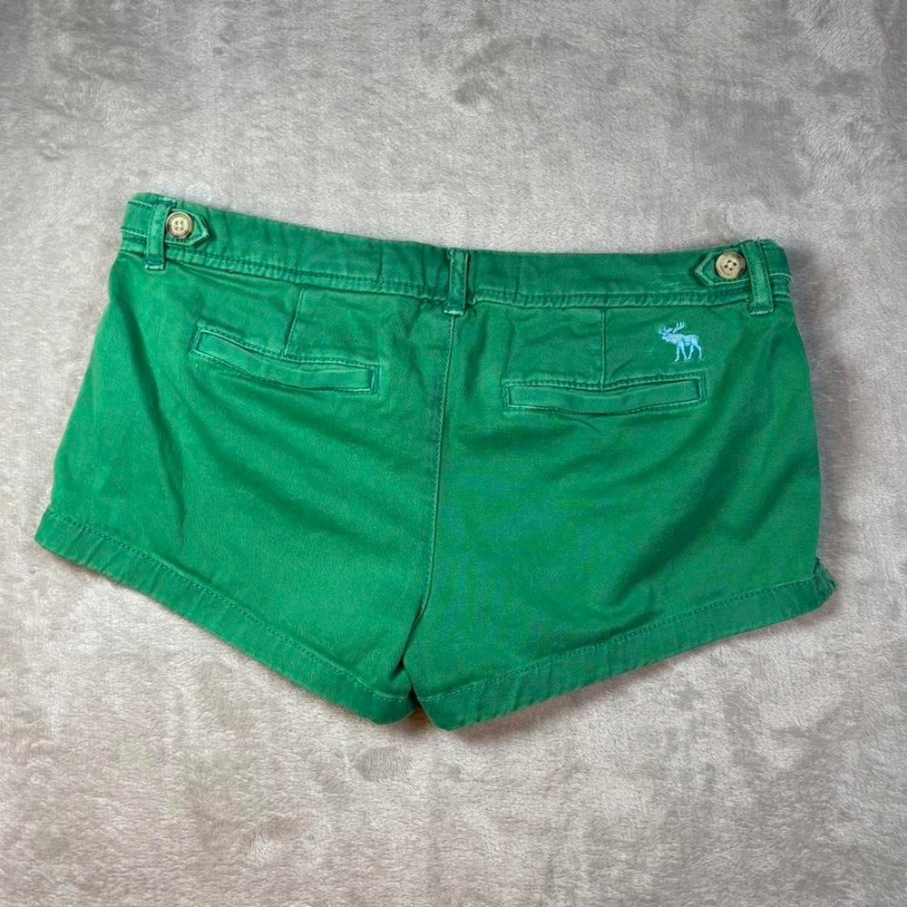Y2K ambercrombie and fitch Green low rise shorts with adjustable waistband - Picture 6 of 7